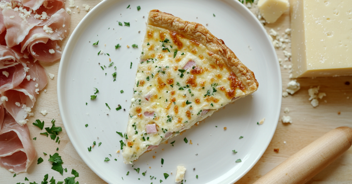 Tarte rapide au jambon et gruyère