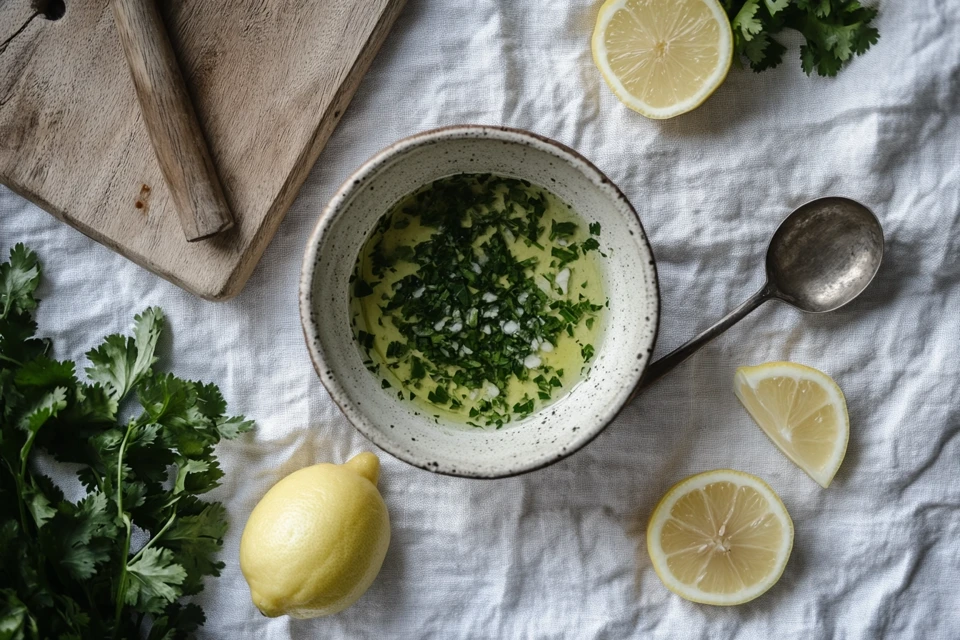 sauce de poisson aux herbes