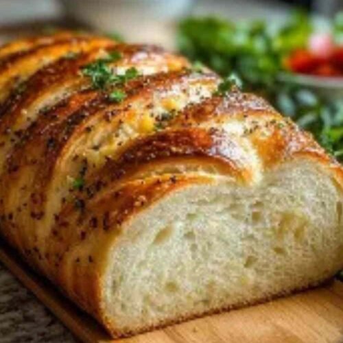 Pain au thon de grand-mère fraîchement sorti du four