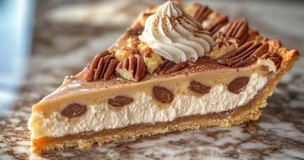Tarte à la noix de coco et aux noix fraîchement sortie du four