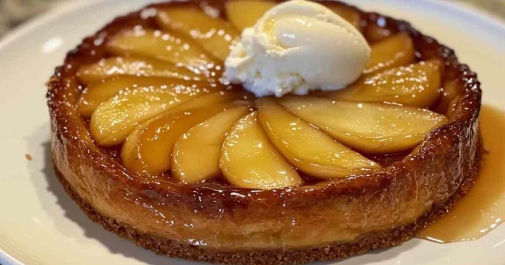 Tarte invertie aux pommes caramélisées