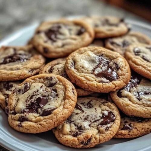 Cookie au mélange à brownie brisé en deux montrant l’intérieur fondant