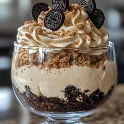 Préparation de la base croustillante du dessert aux Oreos