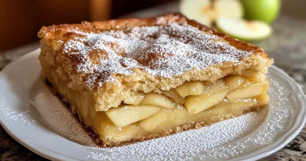 Préparation de la pâte du gâteau aux pommes suédois