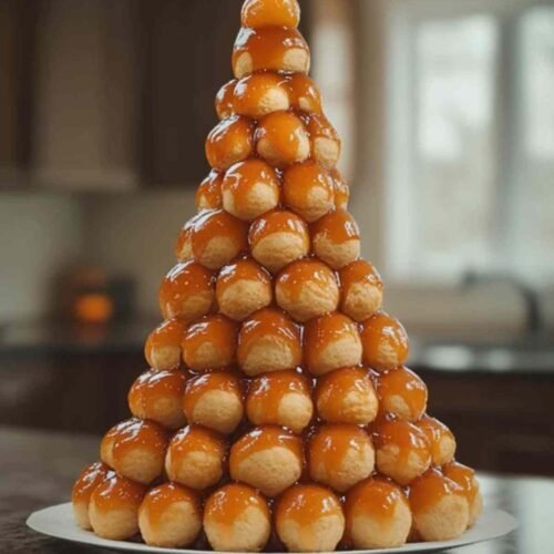Pâte à choux pour croquembouche sur plaque de cuisson