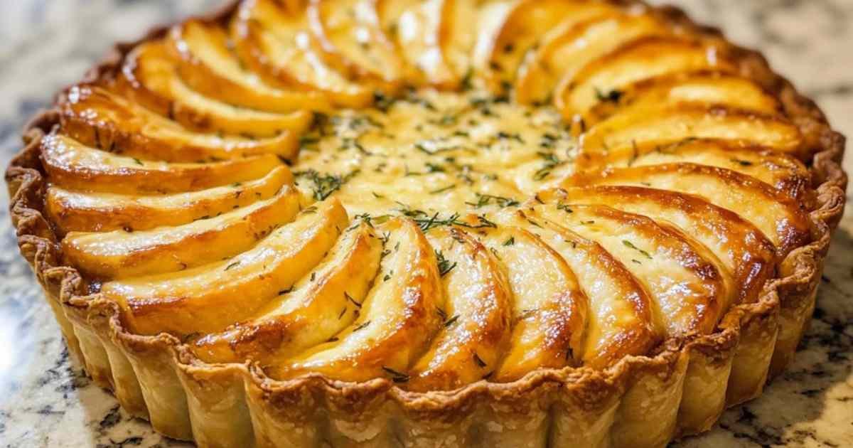 Étapes de préparation de la tarte soleil au fromage avant cuisson