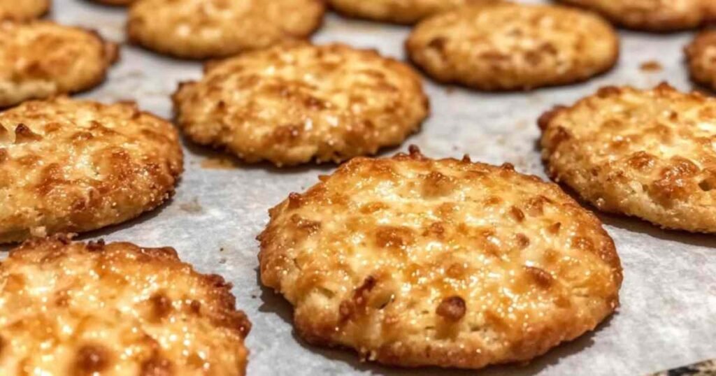 Cookies salés aux lardons et comté fraîchement sortis du four