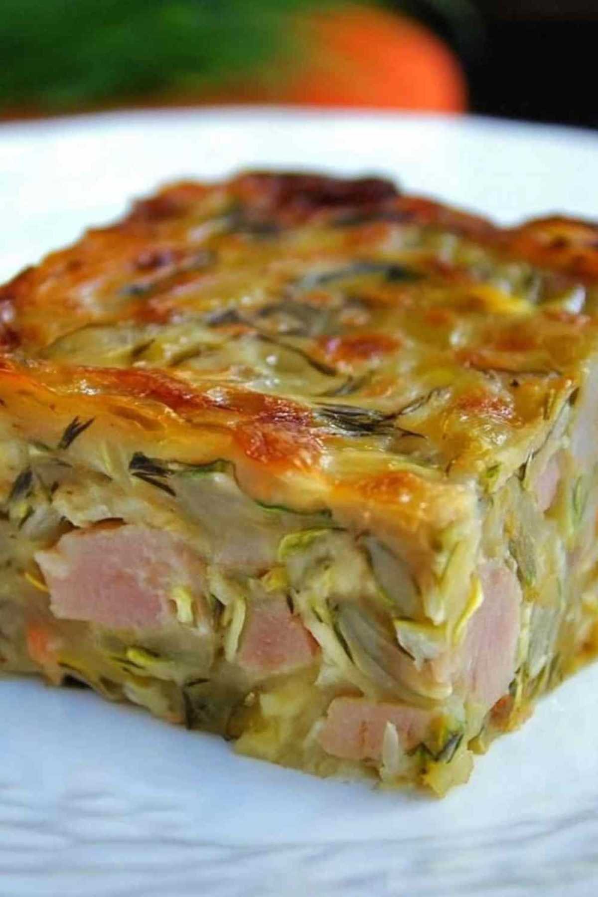 Préparation du brownie salé aux courgettes