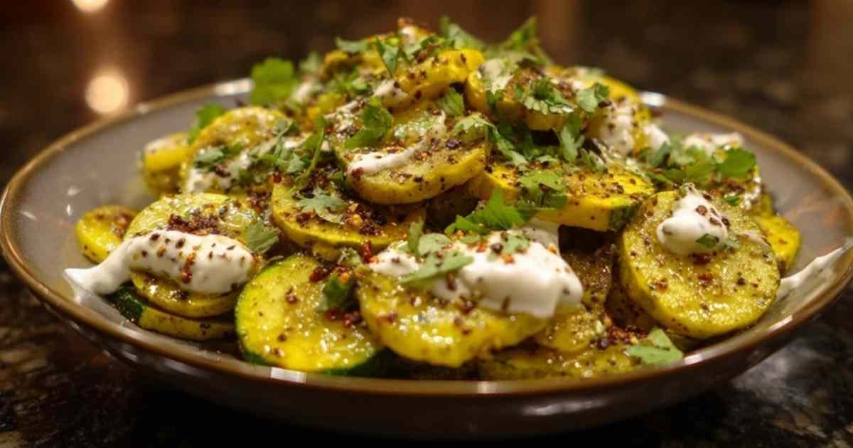 Ingrédients pour courgettes poêlées aux épices - courgettes fraîches, curry et cumin