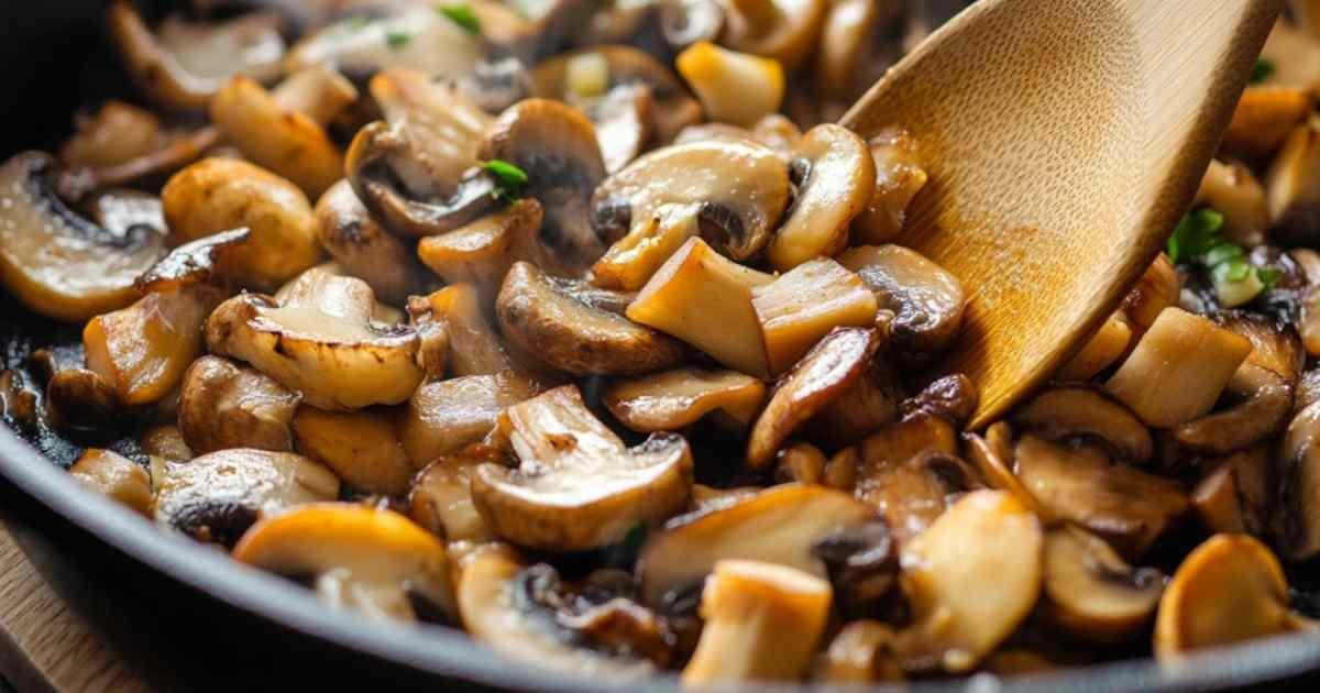 Cocotte de pintade aux champignons mijotant doucement