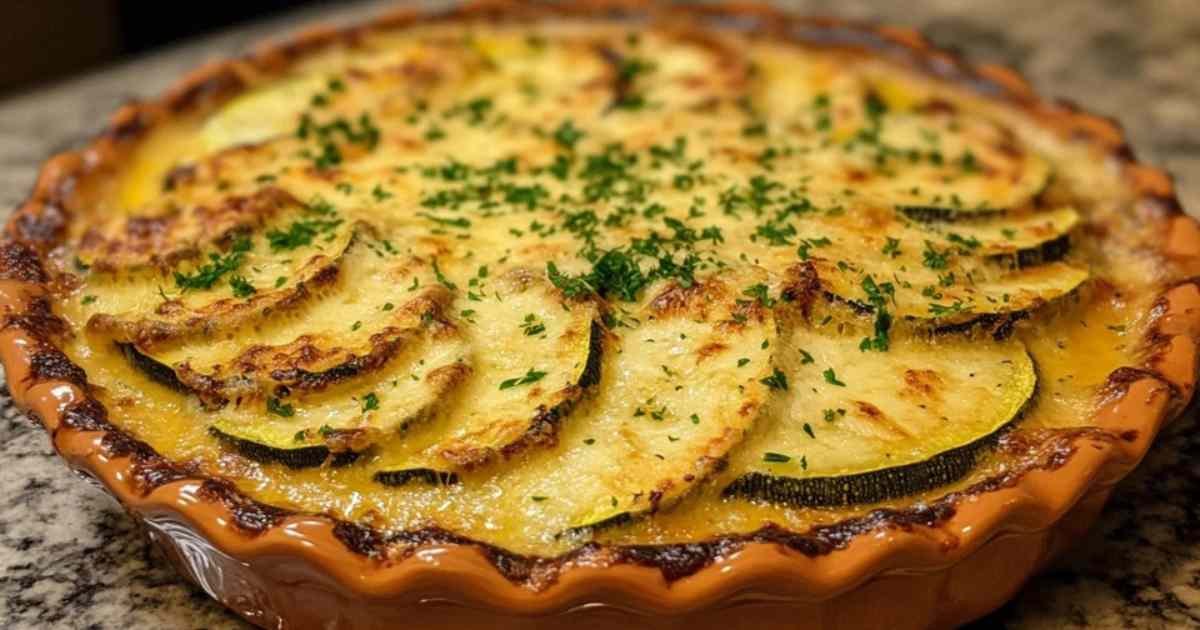 Ingrédients frais pour gratin de courgettes au thon