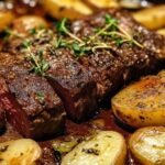 Paleron de bœuf mijoté dans une cocotte avec légumes et bouillon