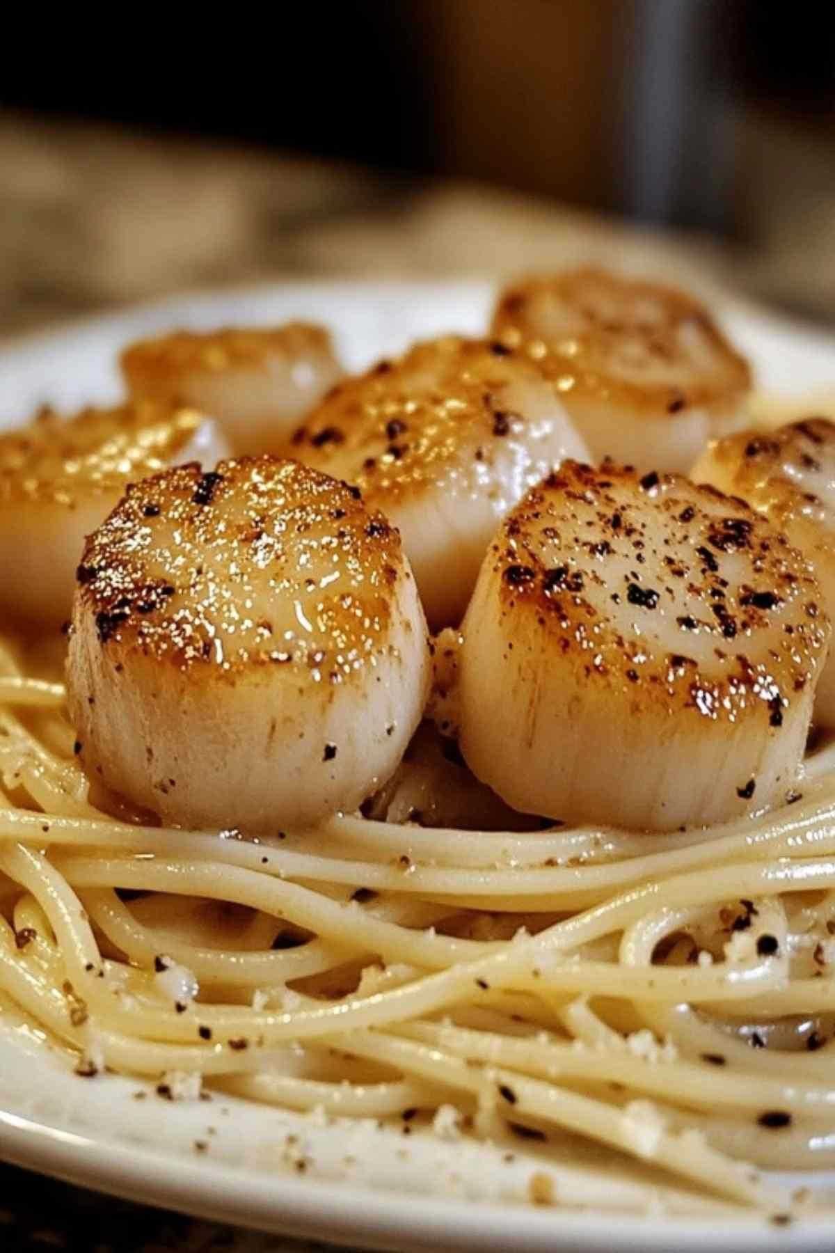 Cuisson des noix de Saint Jacques dans une poêle