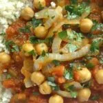 Ingrédients pour la recette de pois chiches à la marocaine