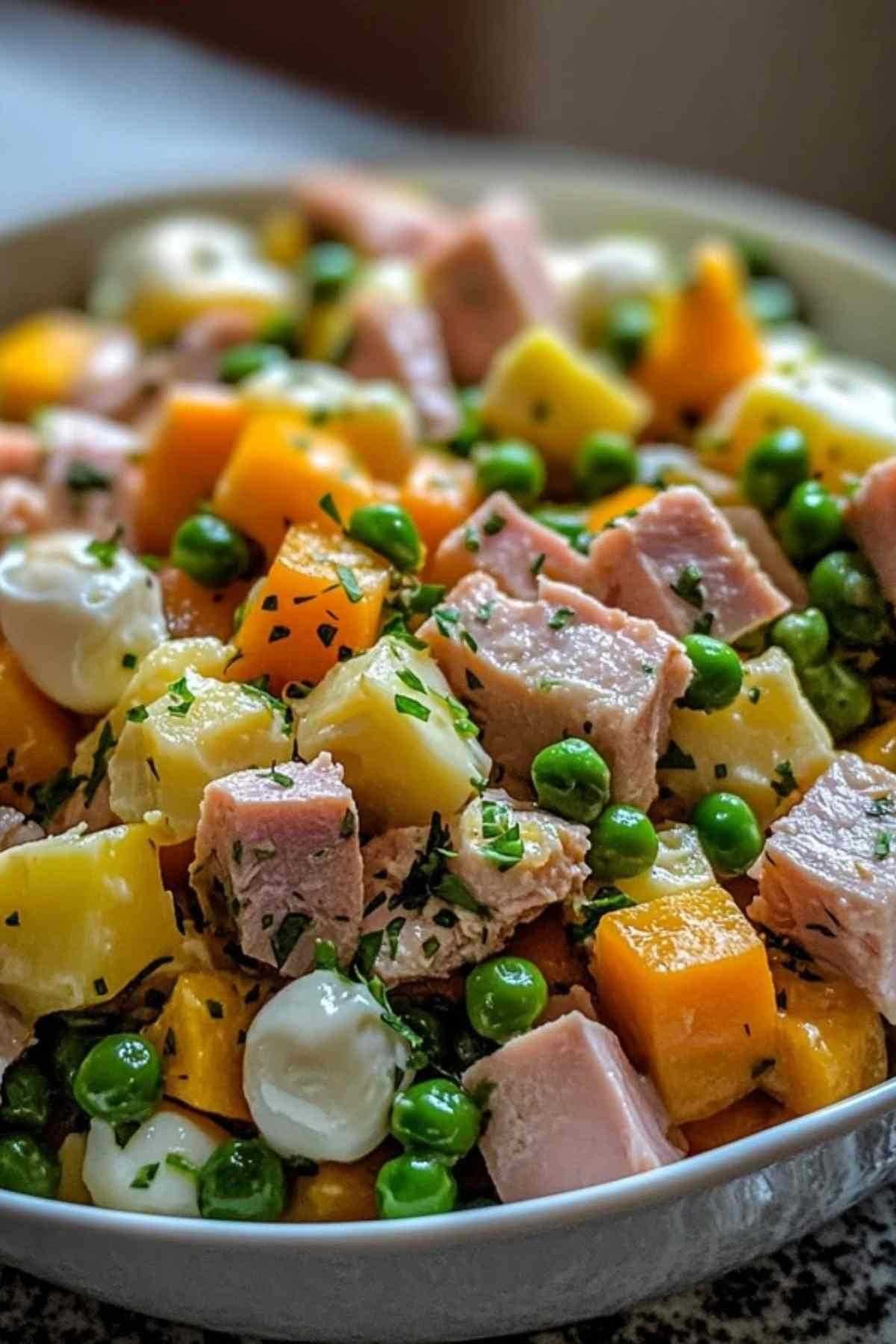 Ingrédients frais pour salade russe à la murciana