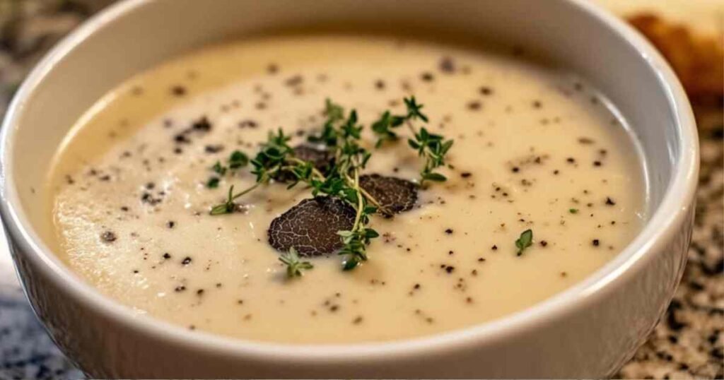 Ingrédients frais pour sauce aux truffes maison