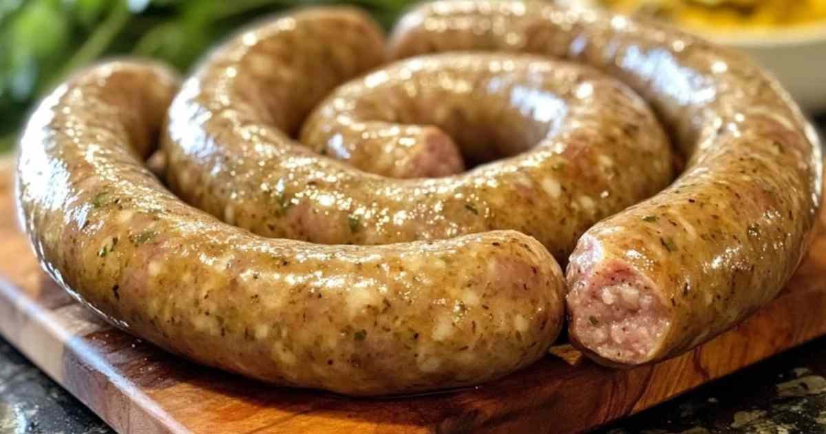 Préparation de la farce pour saucisses de couenne