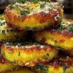 Cordons bleus de courgette panés dorés dans une poêle