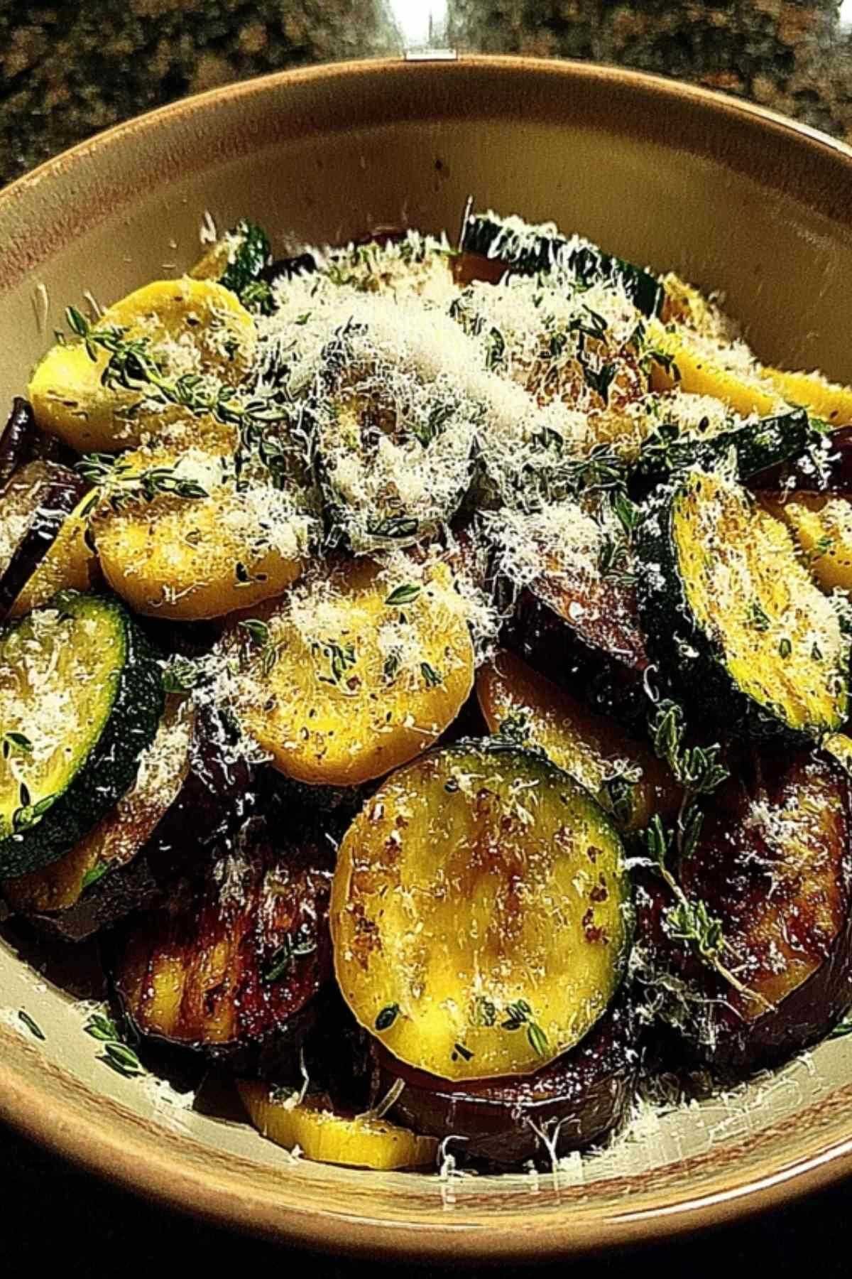 Préparation des légumes pour la recette de courges et aubergines poêlées