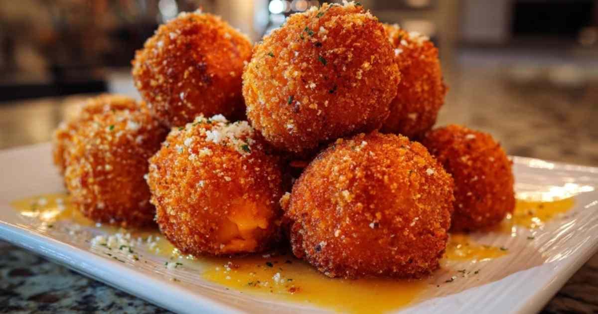 Croquettes de patate douce dorées disposées sur une plaque de cuisson