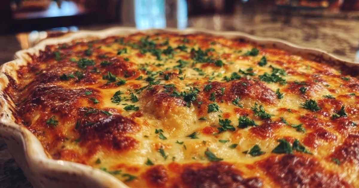 Ingrédients pour la recette du gratin d'œufs au fromage : œufs, crème, fromage râpé, et persil.