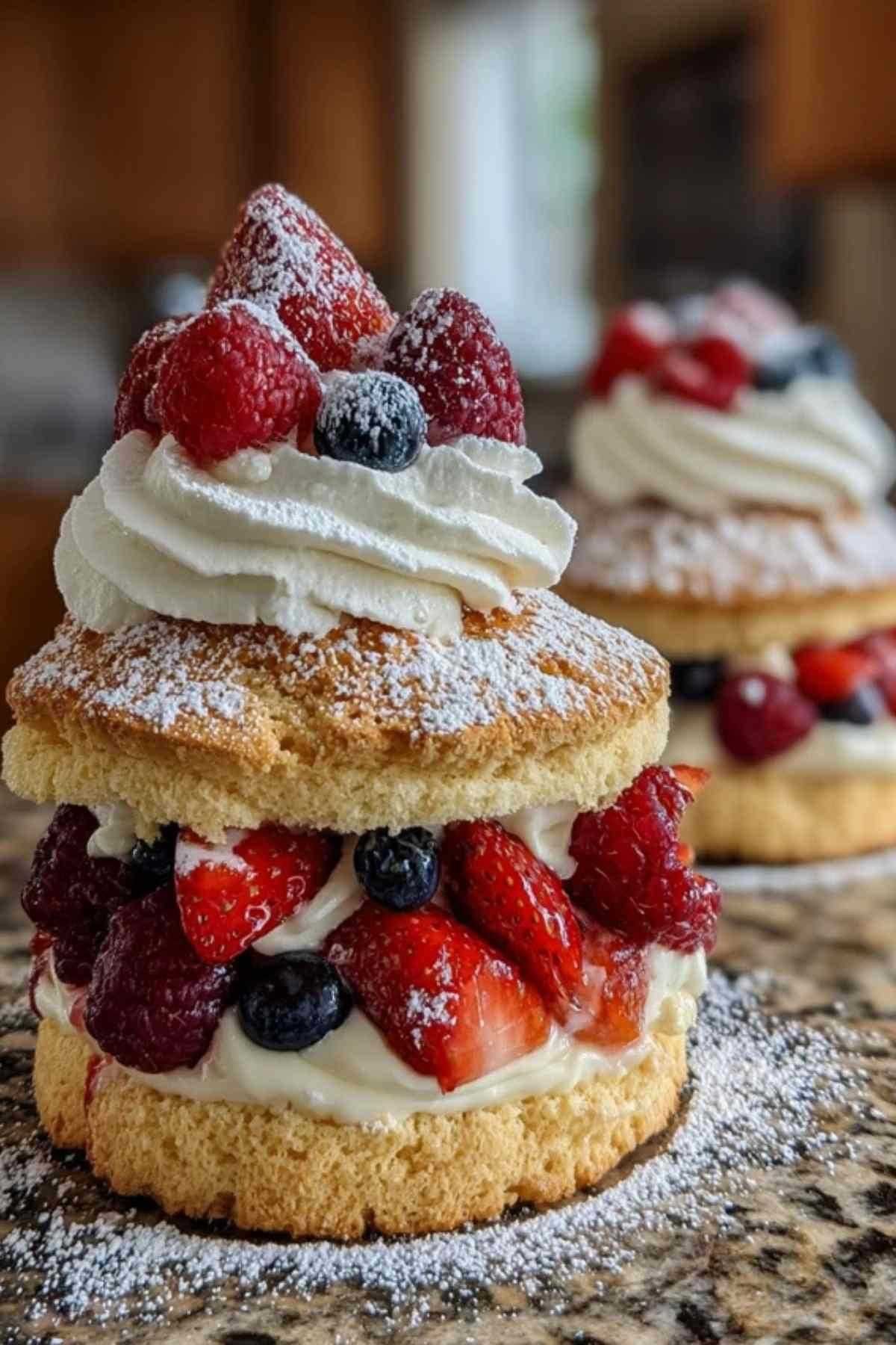 Pâte à shortcake étalée sur un plan de travail fariné, en cours de découpe avec un emporte-pièce rond en métal.