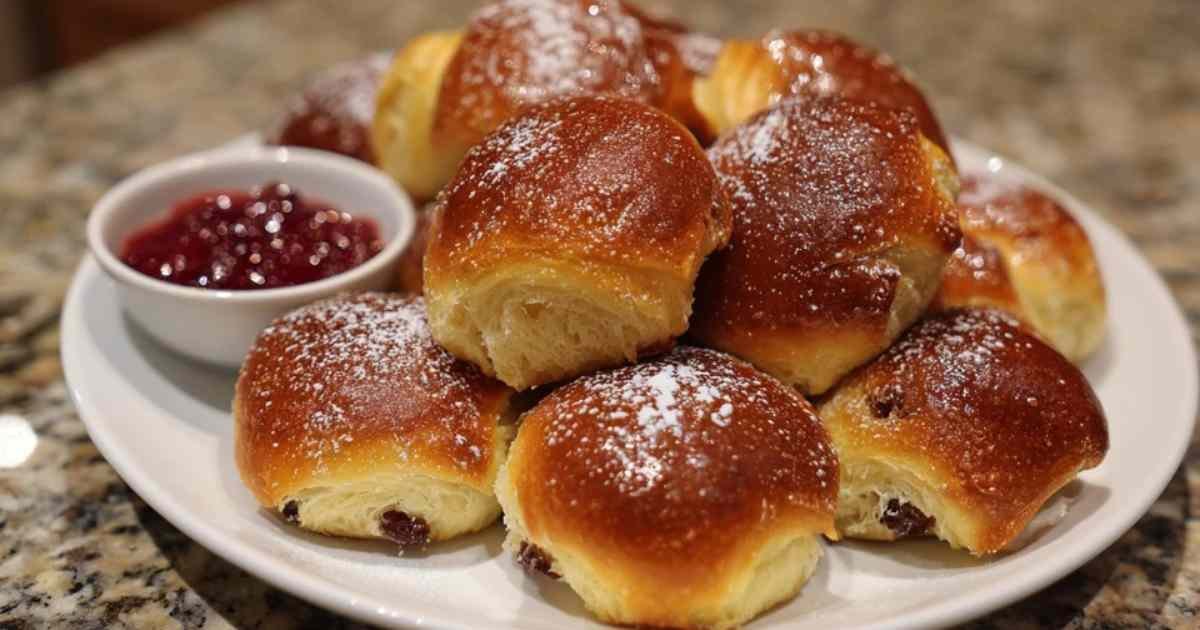 Brioches yaourt raisins moelleuses finies petit déjeuner