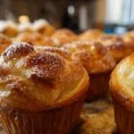 Cruffins maison dorés et feuilletés dans des moules à muffins