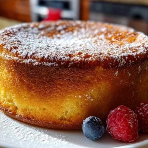Tranche de gâteau au yaourt sans sucre avec texture moelleuse visible