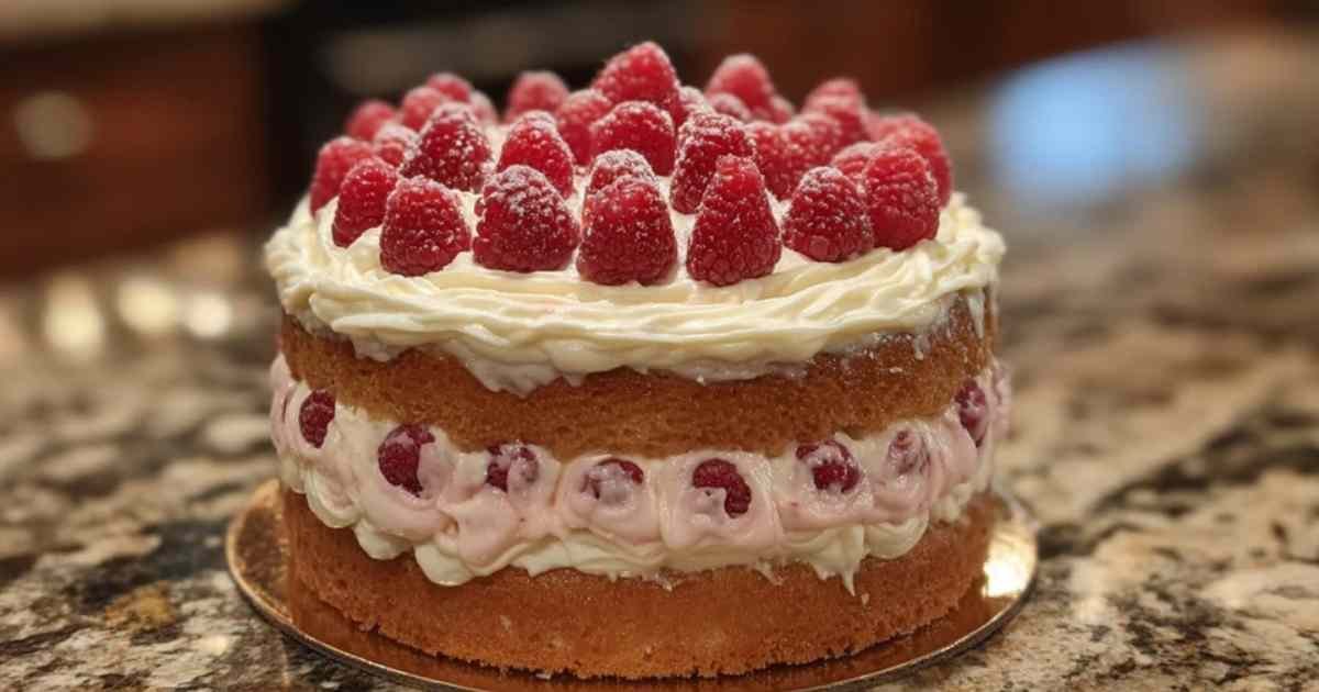 Préparation crème au beurre meringue suisse pour gâteau framboises