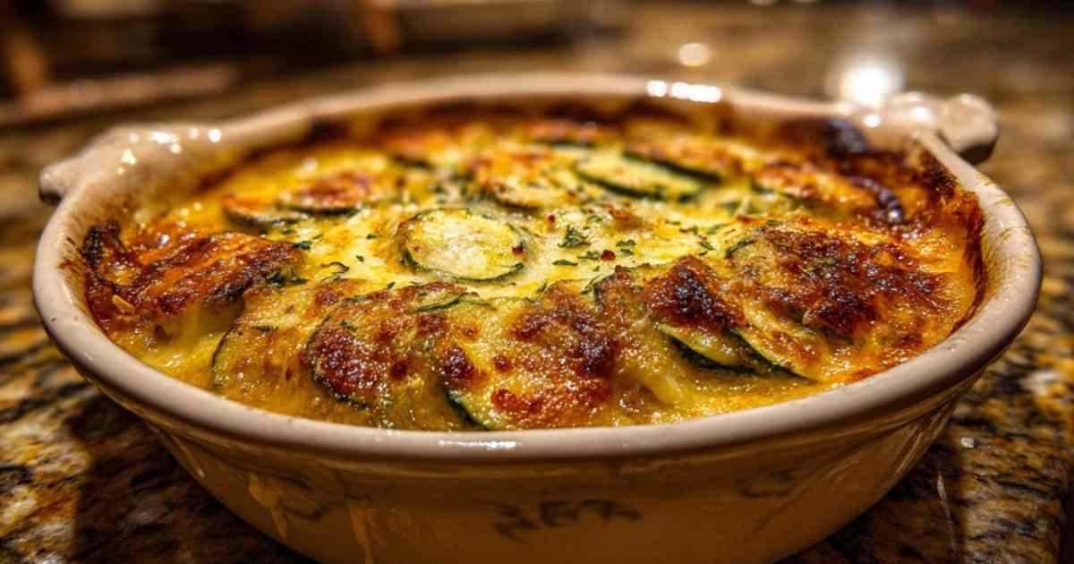 Gratin de courgettes au parmesan doré au four