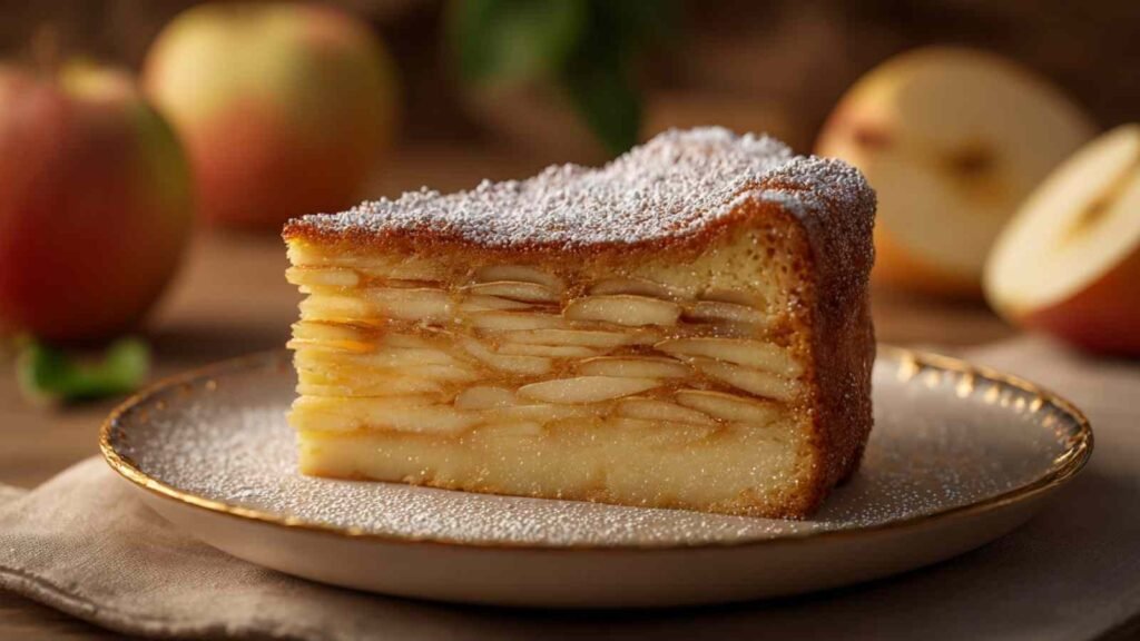 Invisible aux pommes healthy fait maison avec tranches de pommes visibles