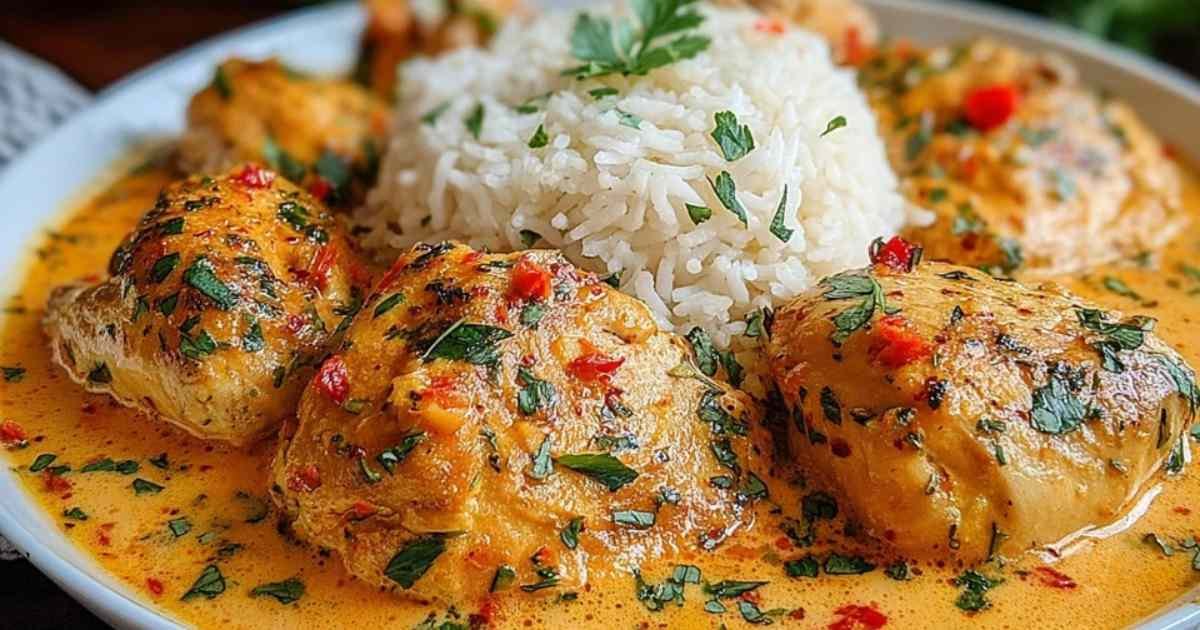Cuisson poulet coco pimenté brésilien sauce onctueuse cocotte