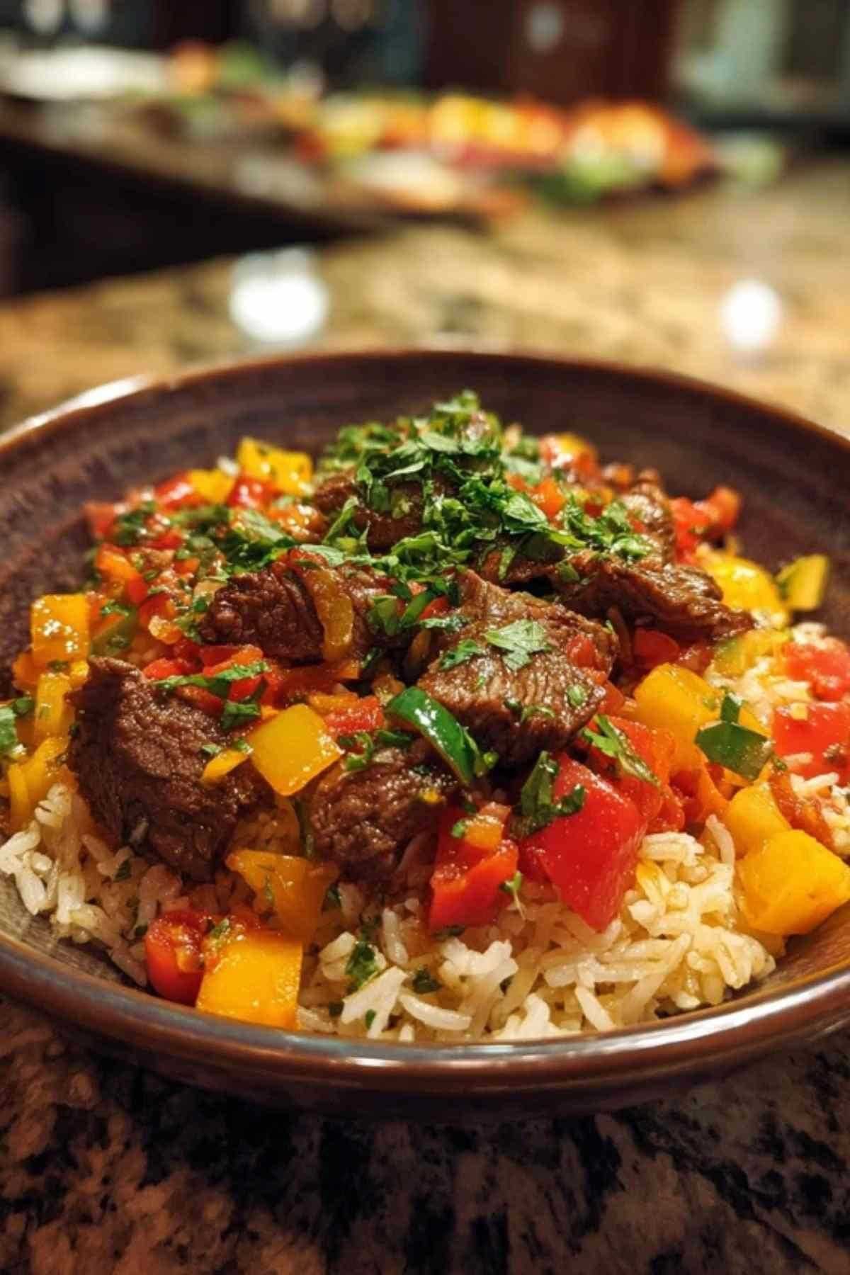 Riz et Bœuf en Une Casserole