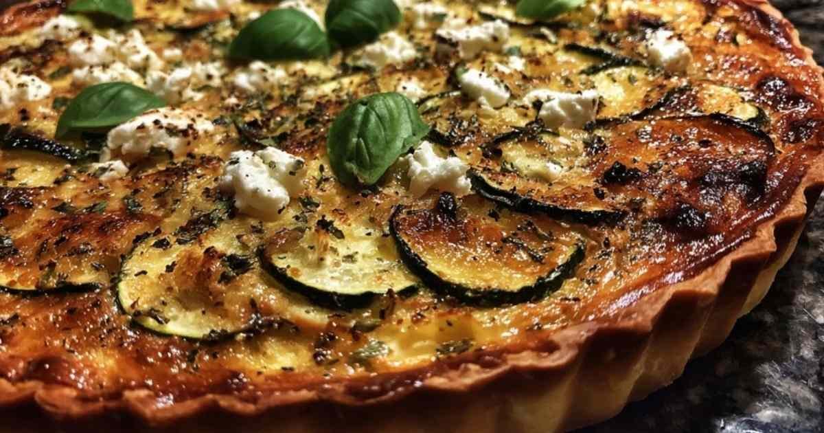 Rondelles de courgettes dorées dans poêle avec oignons et huile d'olive