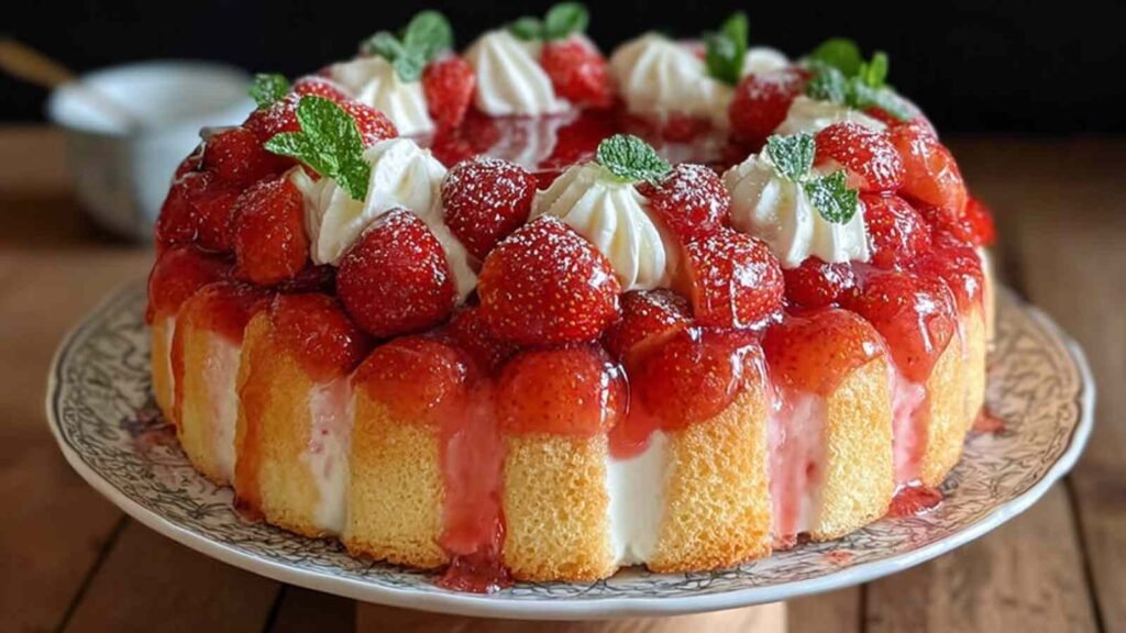 Charlotte aux fraises facile recette rapide dessert crémeux