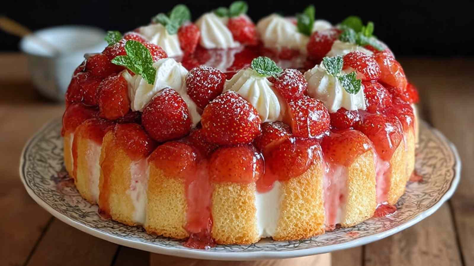 Charlotte aux fraises facile recette rapide dessert crémeux