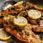 Escalope de poulet piccata sauce citron câpres recette facile
