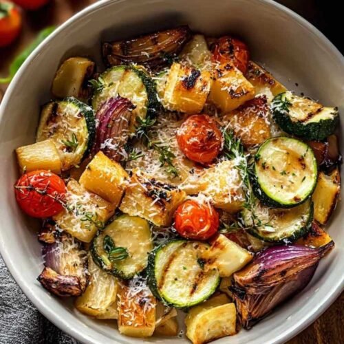 Légumes colorés coupés avant cuisson Air Fryer
