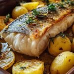 Poisson Portugais au Four avec pommes de terre croustillantes et herbes fraîches