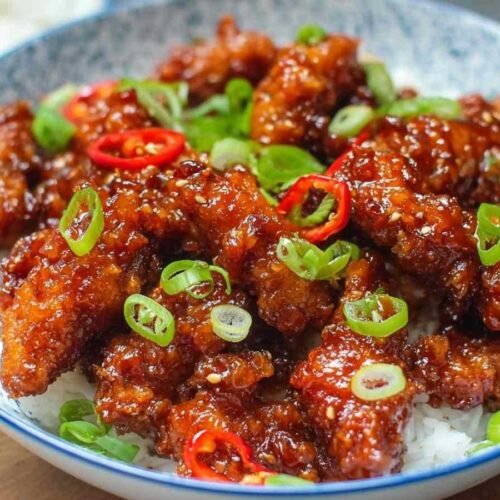 Recette poulet croustillant au piment chinois fait maison