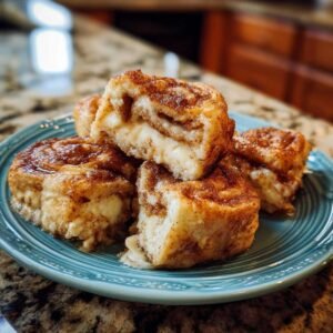 Gros plan de roll-ups cannelle fromage keto crémeux et moelleux, saupoudrés de cannelle.