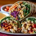 Wraps de Poulet aux Cacahuètes Thaï faits maison avec légumes croquants