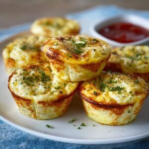 Gros plan sur des bouchées d'œufs au fromage cottage, garnies de ciboulette fraîche et de poivre noir.